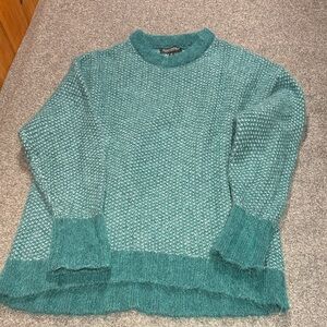 Banana Republic 50% Alpaca Blend Teal Crew Neck Sweater